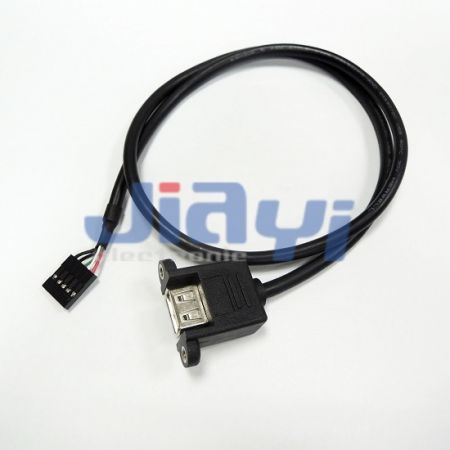 Câble USB 2.0 à verrouillage par vis pour montage en panneau