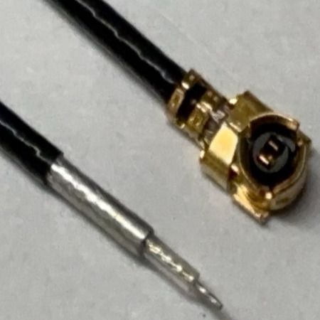 RF Cable MHF 1 Plug to Stripping and Dipping L=65mm OD1.13mm, Color: Black - RF Coaxial Cable