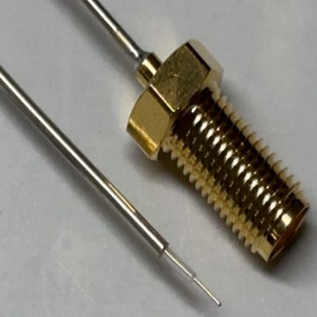RF Cable SMA Jack to Stripping and Dipping L=50mm OD0.047 Semi-Rigid - RF Coaxial Cable