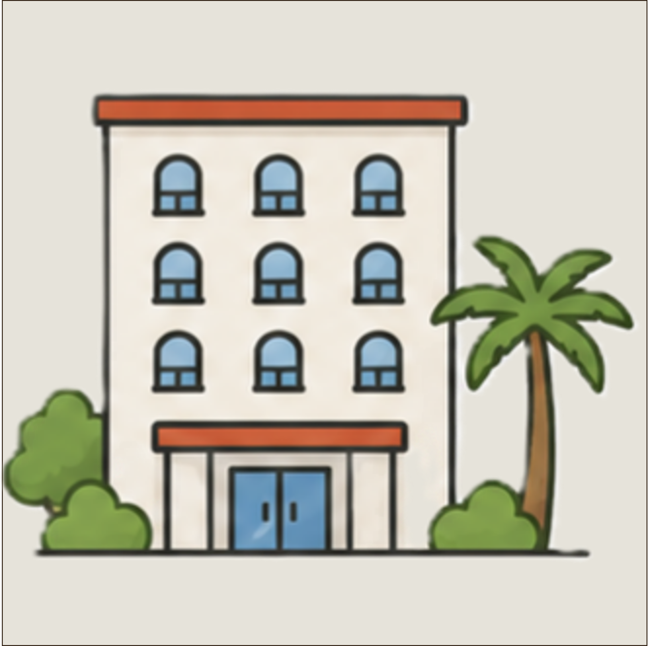 Tent and shade applications for accommodation and lodging facilities