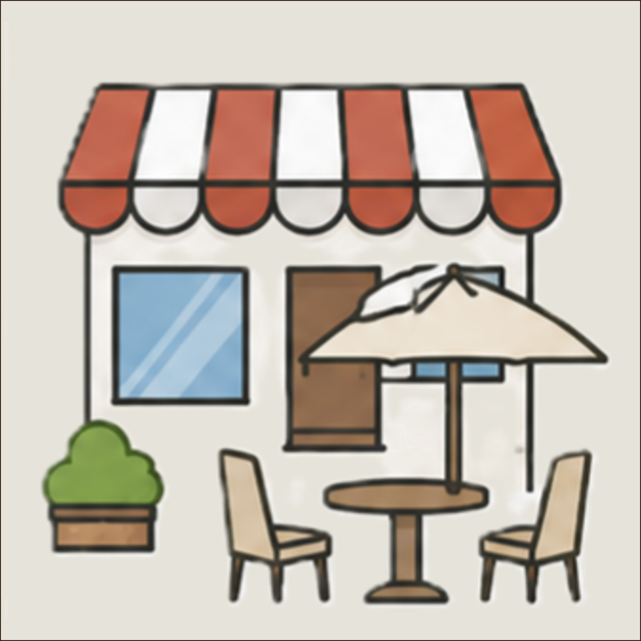 Tent and shade applications for hospitality and food service businesses