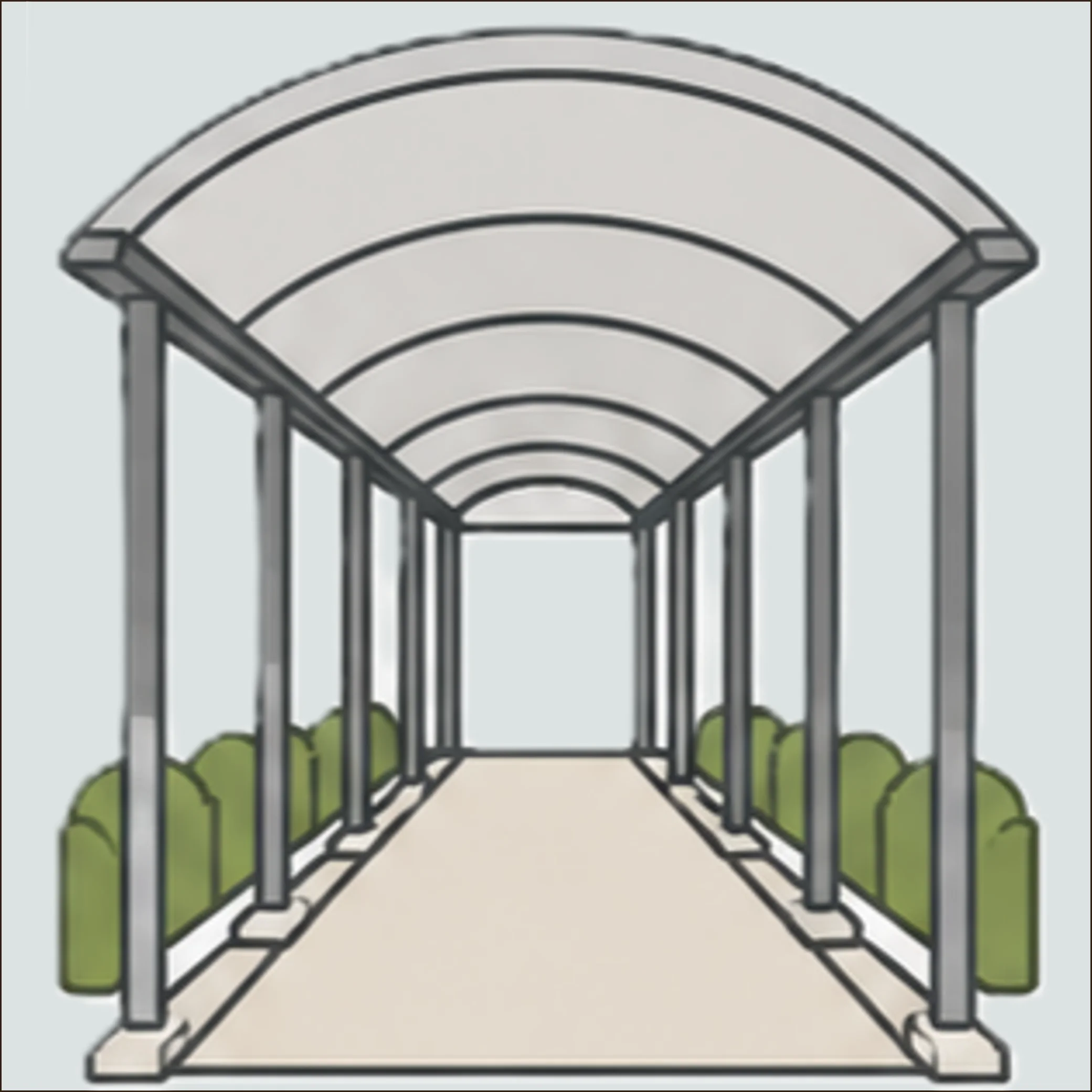 Applications de tentes et d'ombrage pour les passerelles couvertes et les espaces connectés