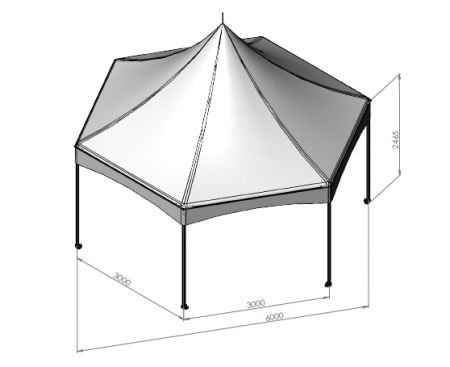 六角形の鳳凰テント/アクティビティテント/ウェディングテント/デザインテント - 六角形のフェニックステント/ヘキサゴンガゼボクロスケーブルテント/欧風テント