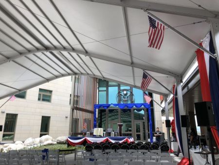 2018年 アメリカ在台協会 AIT 新館の落成式 - 2018年AIT新館の落成式テント
