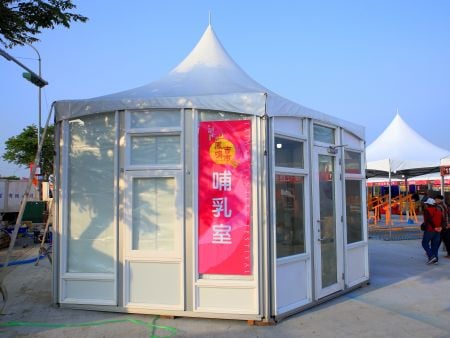 3M×3M玻璃翼板帐篷（单开门&单玻璃墙&外推窗）