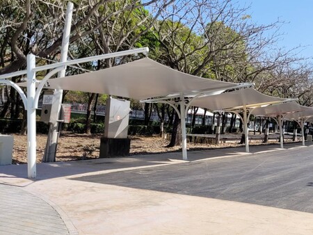 Toldo para Exterior para Mercado e Área de Estacionamento