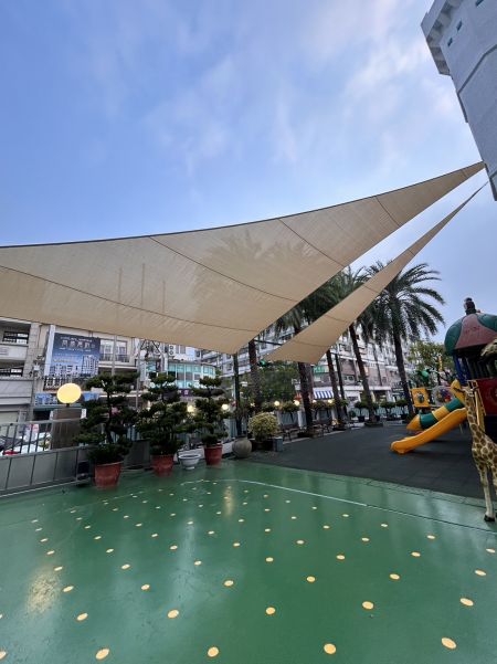 Sail Shades for Kindergarten Playgrounds - Custom Sail Shade for Kindergarten Playground