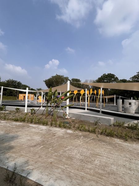 Custom Sail Shade for Public Gathering Space
