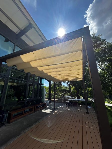 Wave-Shaped Sail Shade for Outdoor Leisure Resort
