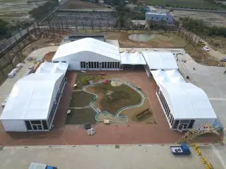 歴代農業博覧会テントと日よけ応用 - 桃園農業博覧会の大型構造テント展示館