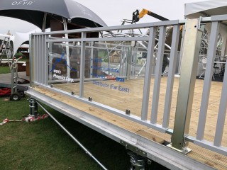 Lightweight Glass Wall Tents with Elevated Deck Systems in Myanmar International Convention Center
