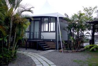 Tenda Kabel Silang Puncak Tinggi untuk Akomodasi Resor - Tenda Kabel Silang Puncak Tinggi 6Mx6M sebagai Sistem Atap Sekunder