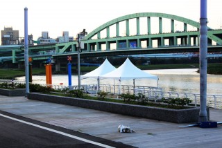 High Peak Cross Cable Tents at the Taipei Flora Expo Dock