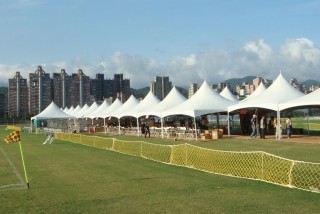 High Peak Cross Cable Tent for 2009 The Summer Deaflympics