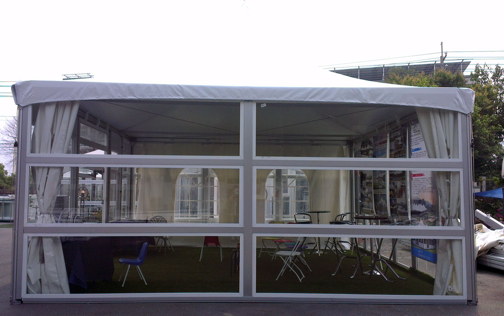 6M x 6M 轻量型玻璃帐篷/玻璃屋(翼板帐篷)