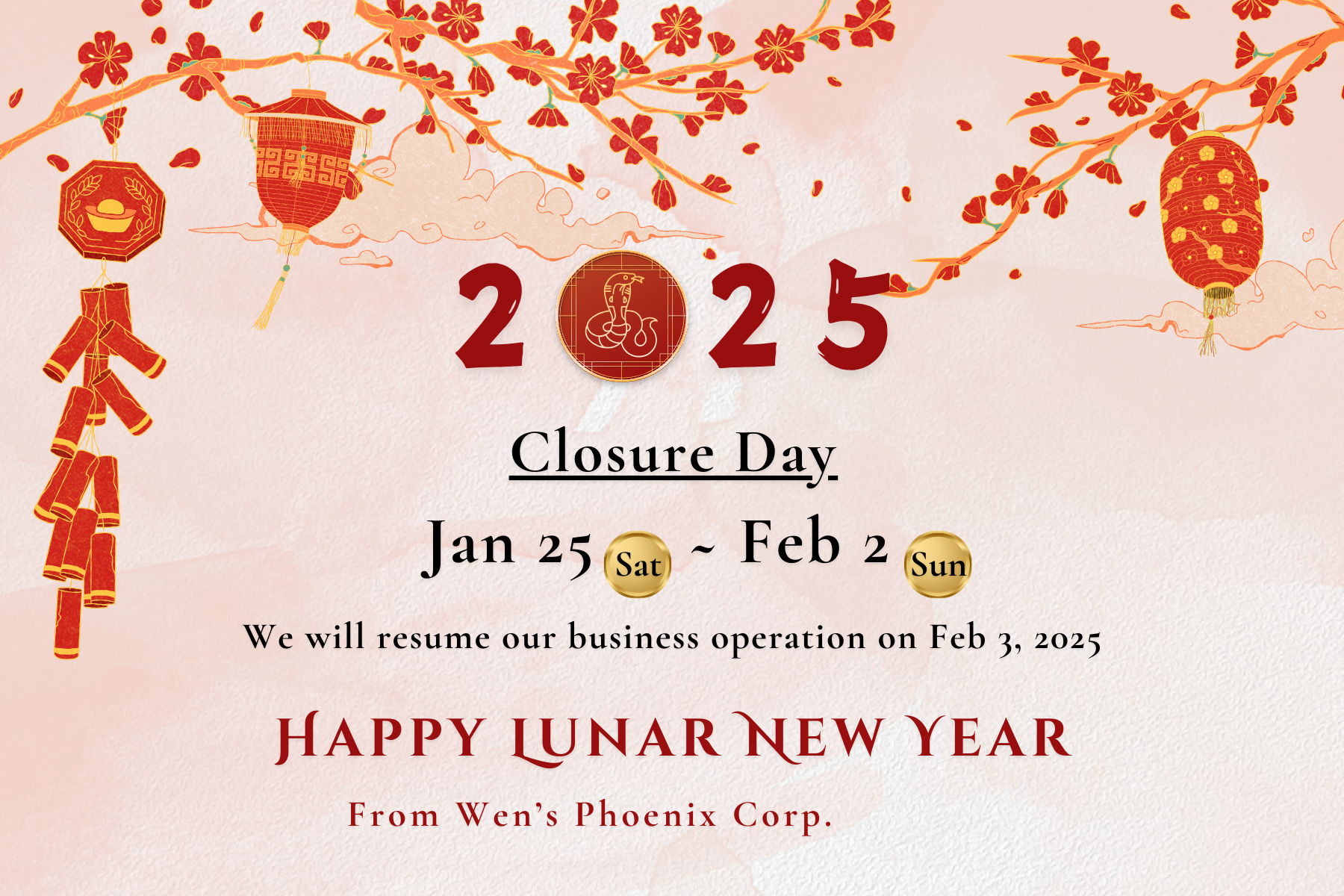 ¡Feliz Año Lunar de la Serpiente!