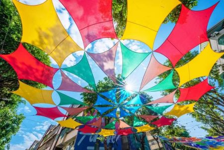 高雄ランタンフェスティバル-日除けテント1