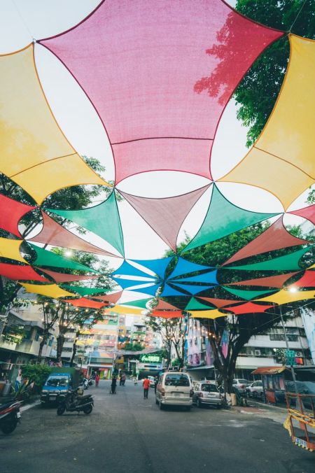 高雄ランタンフェスティバル-日除けテント1