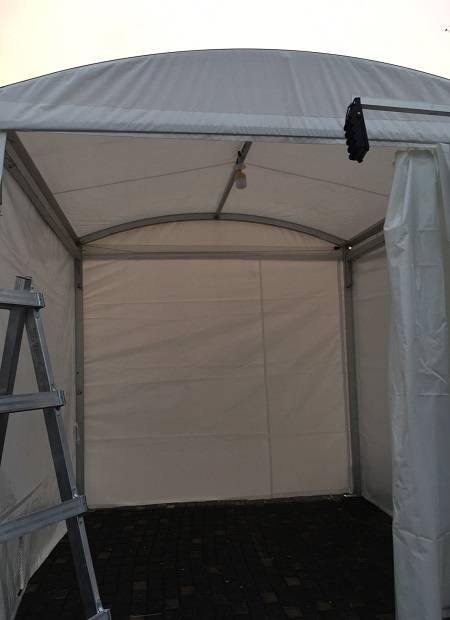 廊下テントのサイドカーテン（囲い布）