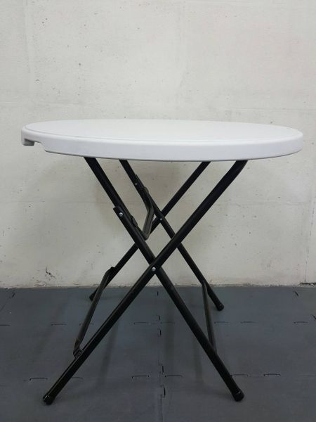 Mesa Redonda Dobrável de Plástico