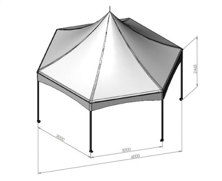 六角形活动帐篷/婚礼帐篷/造型帐篷