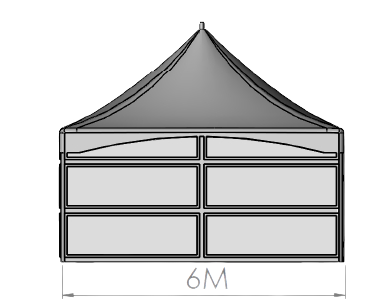 6M x 6M玻璃帐篷/玻璃屋(翼板帐篷)