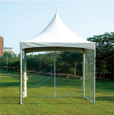 Paroi latérale transparente de tente
