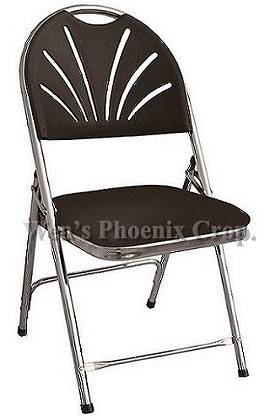 Gepolsterter Stuhl mit Fächerlehne