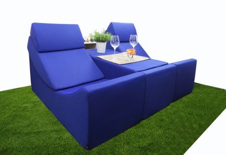 新月沙发/懒骨头-蓝