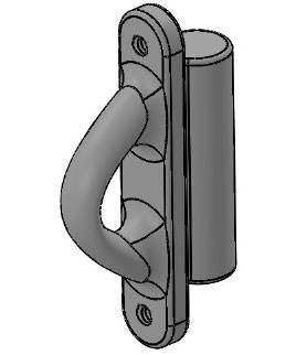 日よけパーツ-固定式ハンドル