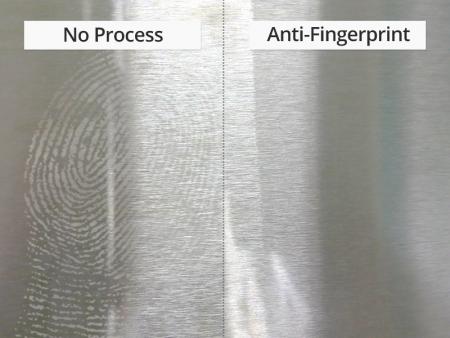 AISI 304 / 304L stainless steel anti-fingerprint sheet is applied anti-fingerprint paint resin as substance. The features are easy to clean, anti-fingerprint, waterproof, scratch resistant and anti-corrosion.