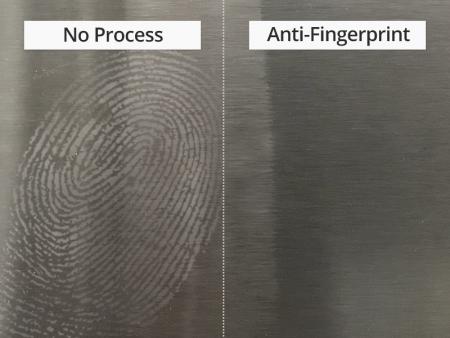 AISI 304 / 304L stainless steel anti-fingerprint sheet is applied anti-fingerprint paint resin as substance. The features are easy to clean, anti-fingerprint, waterproof, scratch resistant and anti-corrosion.