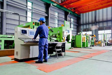 Our Stainless Steel Coil Center - Fly Shear Cut-To Length Line.