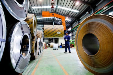 Stainless steel sheet and coil material