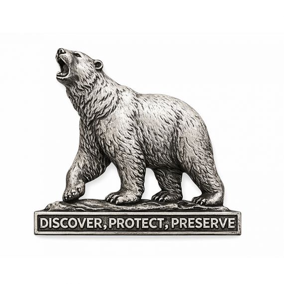 Custom 3D pewter pin badges for corporate branding and events.