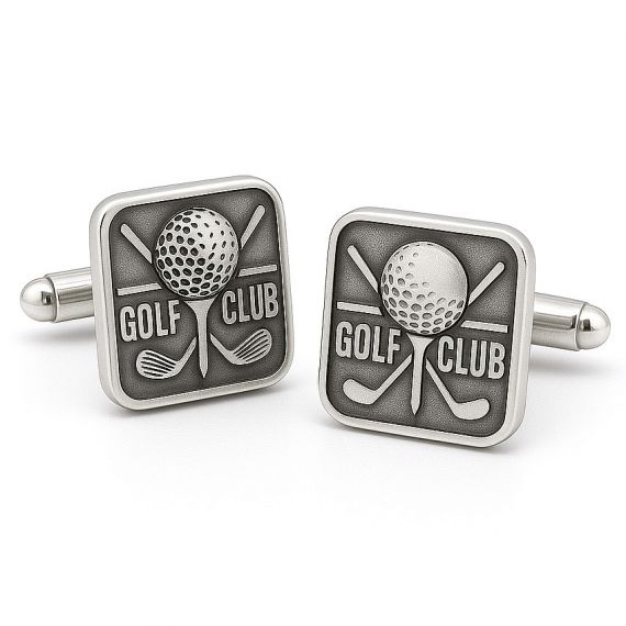 Triangle Shaped Custom Yellow Navy Blue Hard Enamel Travel Bus Logo Die-Cast Novelty Cufflinks in 925 Sterling Silver