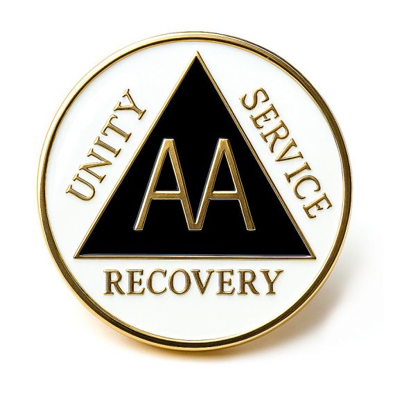 gold plated bulk AA sobriety coin