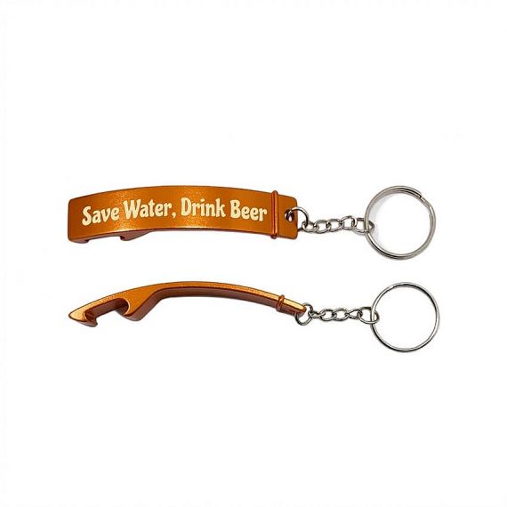 aluminum bottle opener keyring with logo