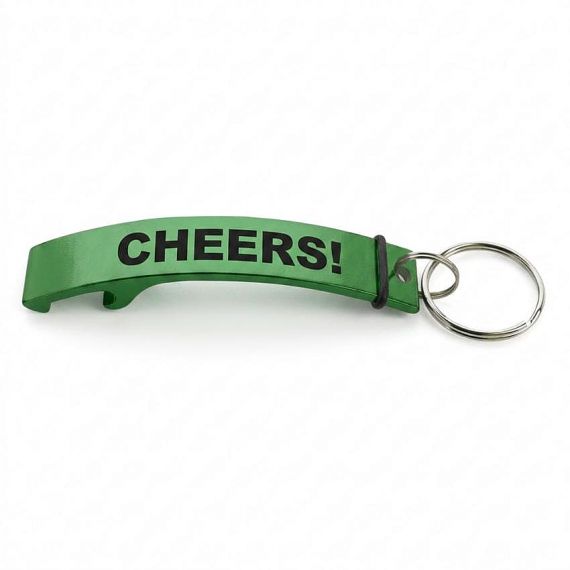 promotional logo printed aluminum bottle opener keyring