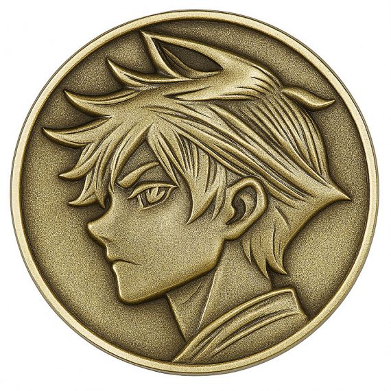 anitique gold anime boy lapel pins