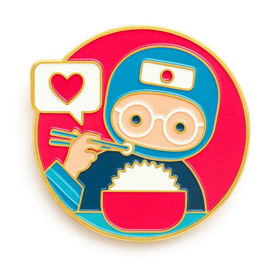 custom made cute ninja enamel lapel pin