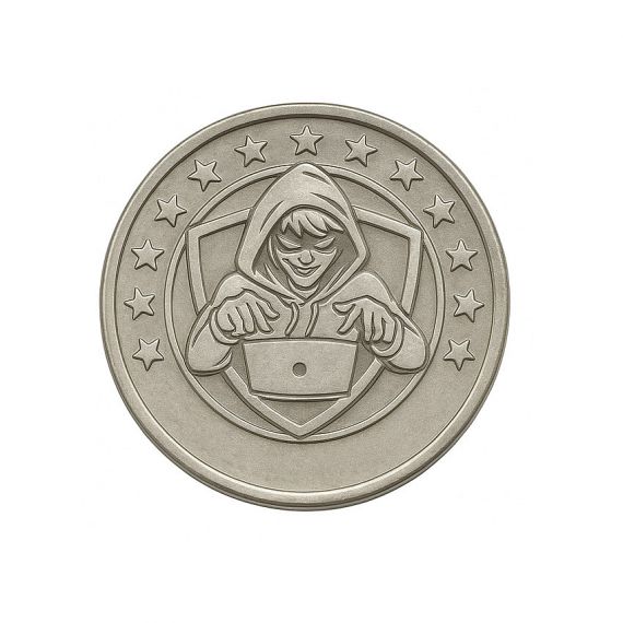 Silver game arcade token