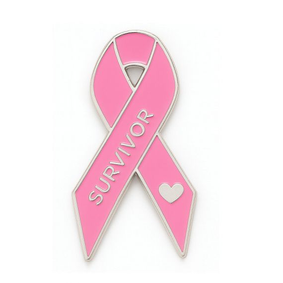 pink breast awareness ribbon pins for cancer survivor