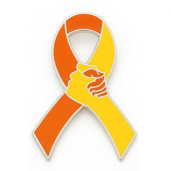 manufacturer metal awareness ribbon badges
