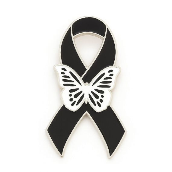 decorative metal awareness ribbon badges