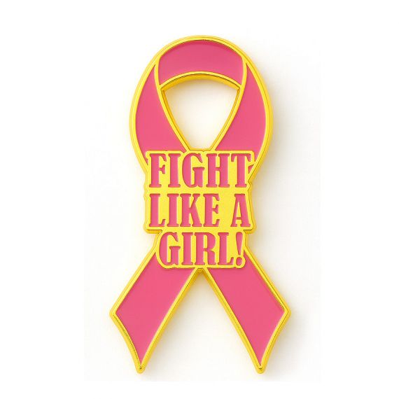 girls fight metal awareness ribbon brooches