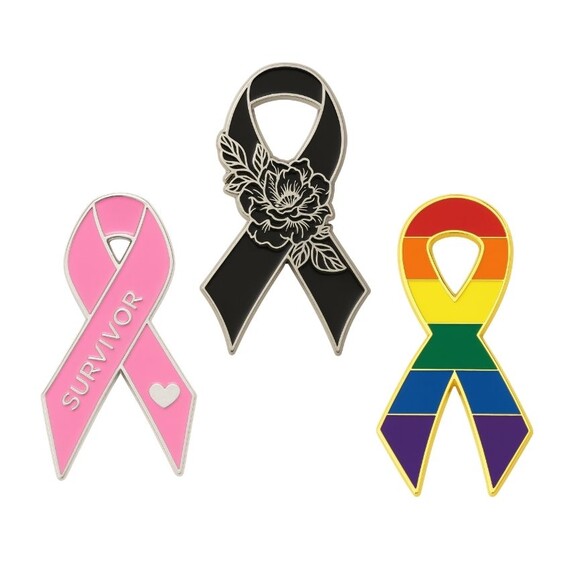 Pins de Fita de Conscientização