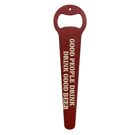 Tapered bar blade bottle opener with custom logo