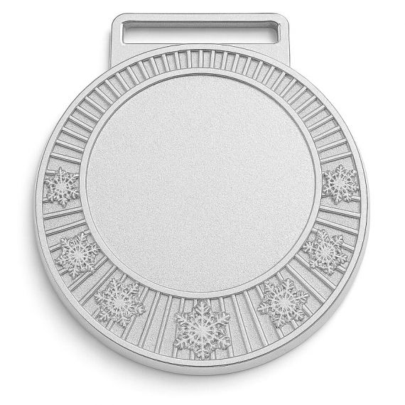 silver-plated  scroll design blank award medal