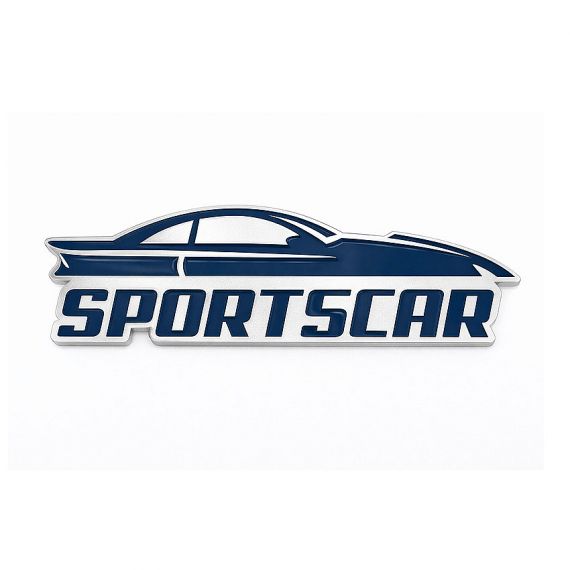 Custom Chrome Plated Sports Car Nameplate Badge with Durable Raised Lettering